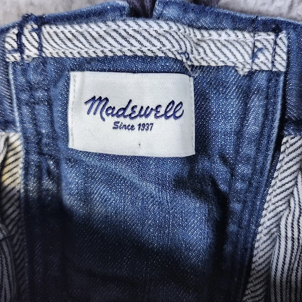Madewell‎ Women's 29 Sailor Wide Leg Crop Jeans Button Up Pull On